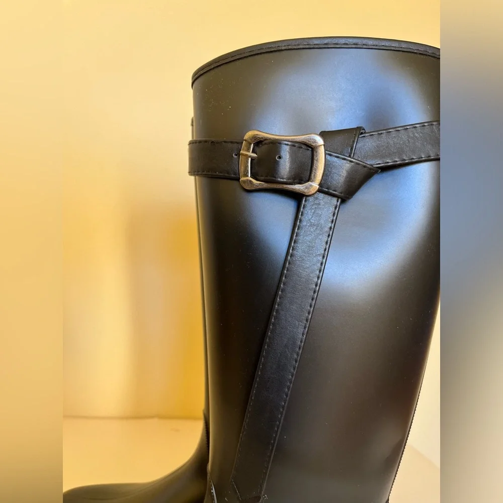 NWT - Dirty Laundry Women’s Rain Boots- Knee High in Black - Size 6